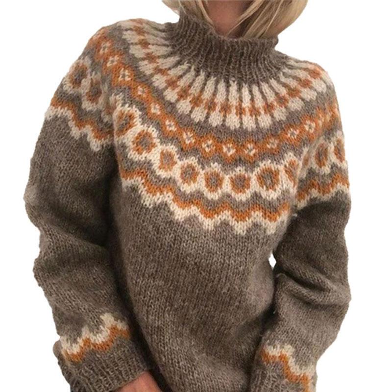 Fashion European And American Style Jacquard Sweater Women's Warm Turtleneck Knitted Pullovers Casual Long Sleeve Jumper S-3XL, Khaki
Fashion European And American Style Jacquard Sweater Women's Warm Turtleneck Knitted Pullovers Casual Long Sleeve Jumper S-3XL, Khaki