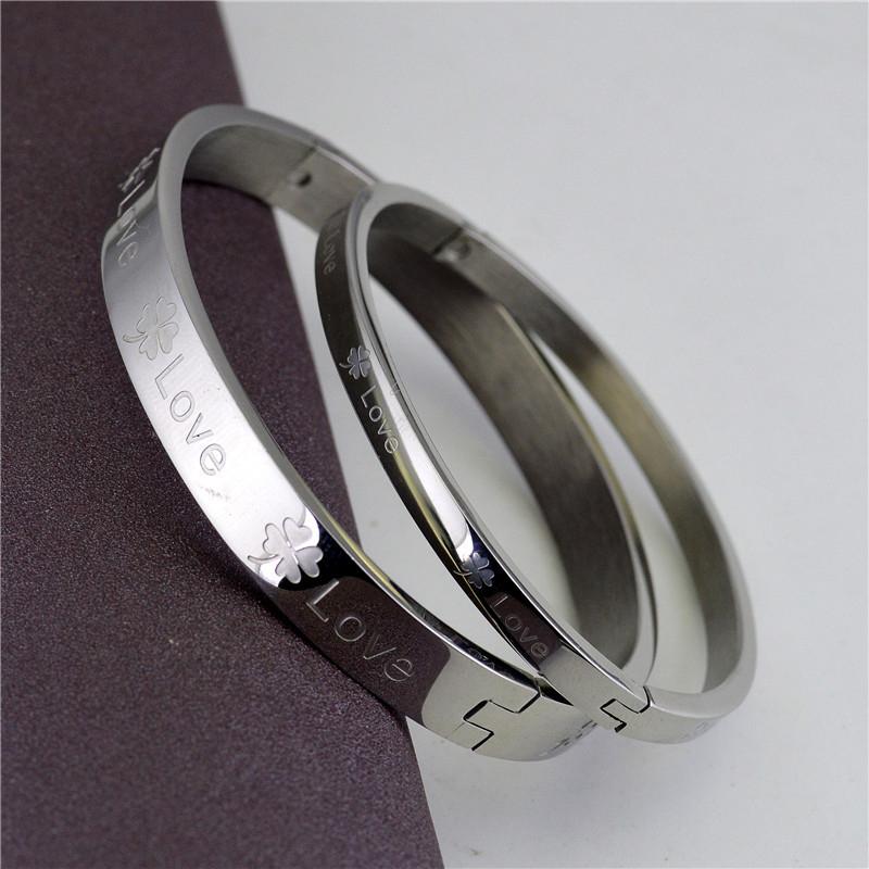 Bangle Fashion Love Clover Couple Bracelets For Women Accessories 2021 Trendy Design 316l Stainless Steel Men Bangles Wholesale Jewelry
Bangle Fashion Love Clover Couple Bracelets For Women Accessories 2021 Trendy Design 316l Stainless Steel Men Bangles Wholesale Jewelry