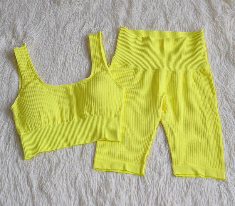 2pcs Yoga Set Running Seamless High-Elastic Sports Fitness Shorts Women Gym Workout Running Sport Bra Shorts Suit, Yellow
2pcs Yoga Set Running Seamless High-Elastic Sports Fitness Shorts Women Gym Workout Running Sport Bra Shorts Suit, Yellow