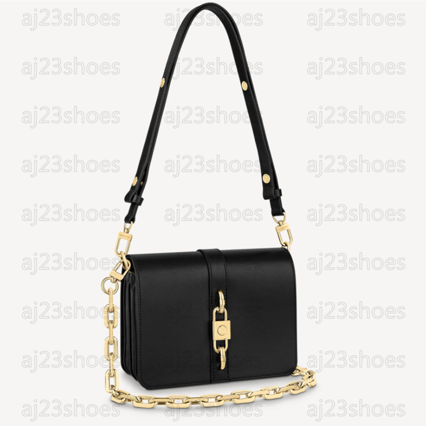 Rendez-Vous designer Bag Black leather chunky chain vintage-inspired lock cross-body Rendez Vous Business Shoulder Bags M57743, 01
Rendez-Vous designer Bag Black leather chunky chain vintage-inspired lock cross-body Rendez Vous Business Shoulder Bags M57743, 01