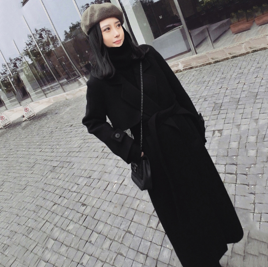 Black Wool Coat For Women | Stylish Autumn Winter Trench B3