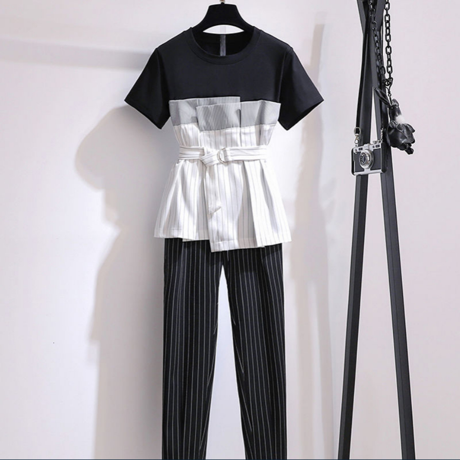 2021 New -3xl Feminino Conjunto De Peas Retalhos Camisa Sripe Outfit Calas Terno Ges8, White
2021 New -3xl Feminino Conjunto De Peas Retalhos Camisa Sripe Outfit Calas Terno Ges8, White