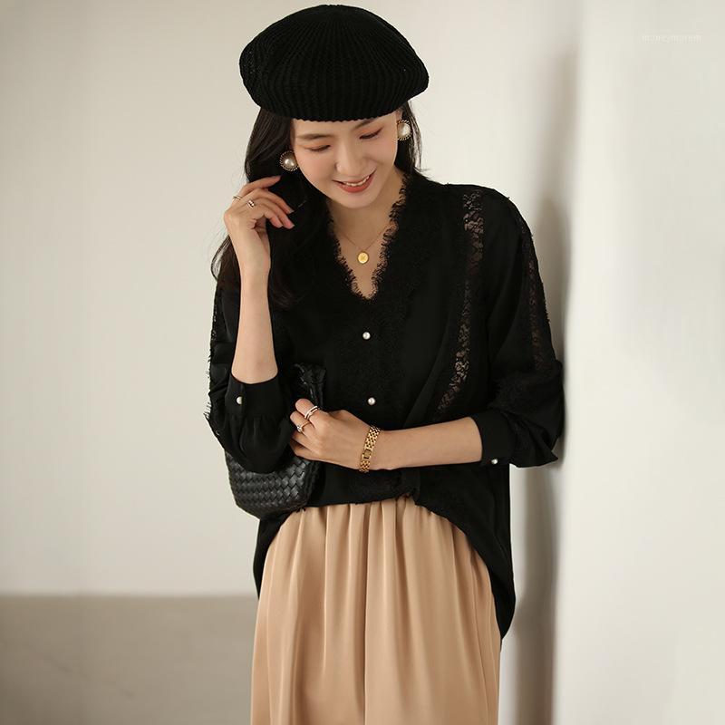 2020 New Korean Style Women Blouses Lace Shirts V-Neck Button Hollow out ins French Chic Tops Elegant Office Lady Blousas Female1, Black
2020 New Korean Style Women Blouses Lace Shirts V-Neck Button Hollow out ins French Chic Tops Elegant Office Lady Blousas Female1, Black