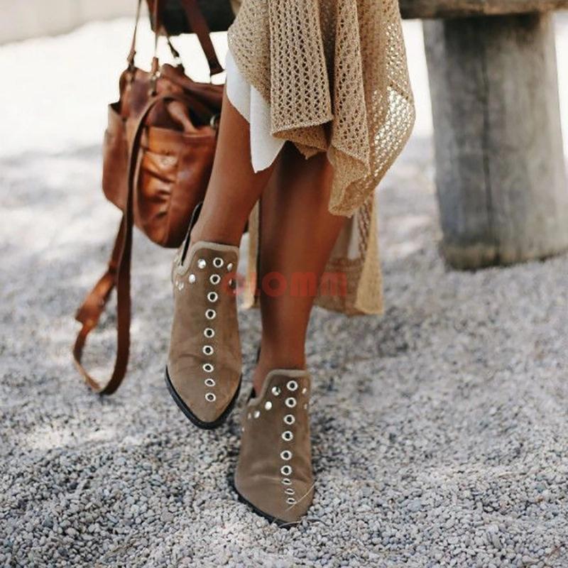 Studs Ankle Boots Spring And Autumn Single Shoes Flat Shoes Fashion Handsome Pointed Women's Plus Size43, Khaki
Studs Ankle Boots Spring And Autumn Single Shoes Flat Shoes Fashion Handsome Pointed Women's Plus Size43, Khaki