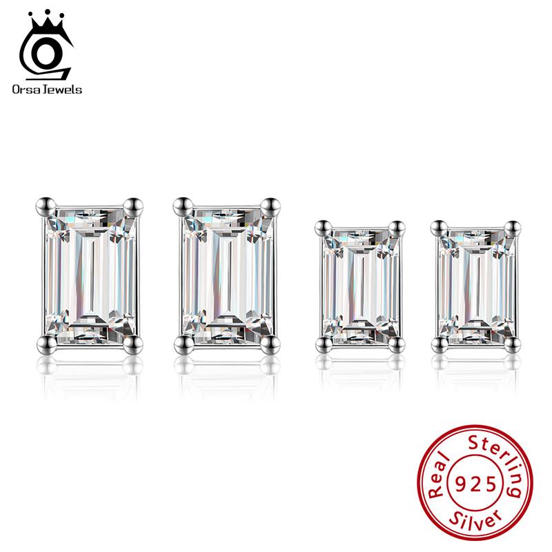ORSA JEWELS Real 925 Sterling Silver Zircon Earring Fashion square Shape for Women/Girl Creativity Jewelry SE332
ORSA JEWELS Real 925 Sterling Silver Zircon Earring Fashion square Shape for Women/Girl Creativity Jewelry SE332