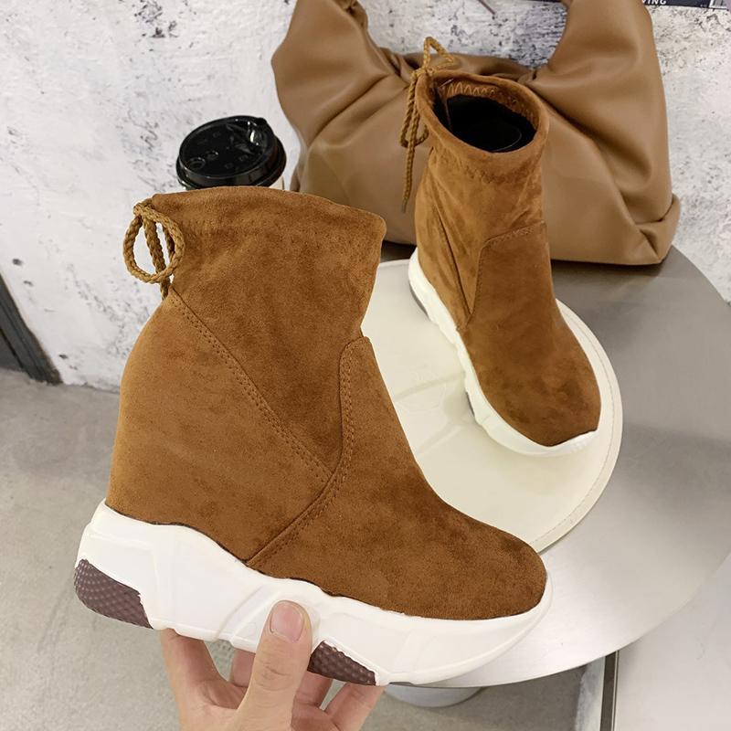 Rimocy Faux Suede High Platform Boots Women 2020 Autumn Chunky Hidden Heels Ankle Boots Woman Black lace up Wedges Shoes Female
Rimocy Faux Suede High Platform Boots Women 2020 Autumn Chunky Hidden Heels Ankle Boots Woman Black lace up Wedges Shoes Female