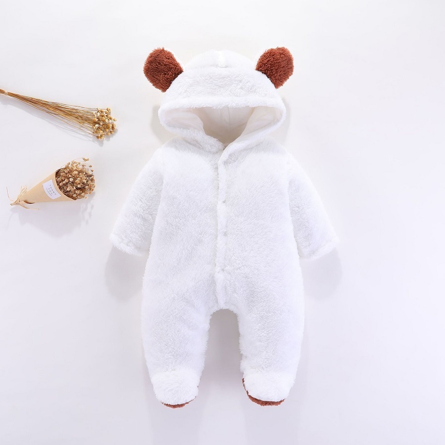 Autumn Winter Infant Clothing Overalls Thick Fluff Rompers For Girls Jumpsuit Warm Costume Newborn Baby Boys Clothes 201027