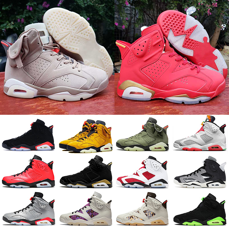 Hot Fashion Travis JUMPMAN 6 6s With Box Mens Basketball Shoes Red Infrared DMP Hare Tech Chrome Carmine Gatorade Sports Trainers Sneakers
Hot Fashion Travis JUMPMAN 6 6s With Box Mens Basketball Shoes Red Infrared DMP Hare Tech Chrome Carmine Gatorade Sports Trainers Sneakers