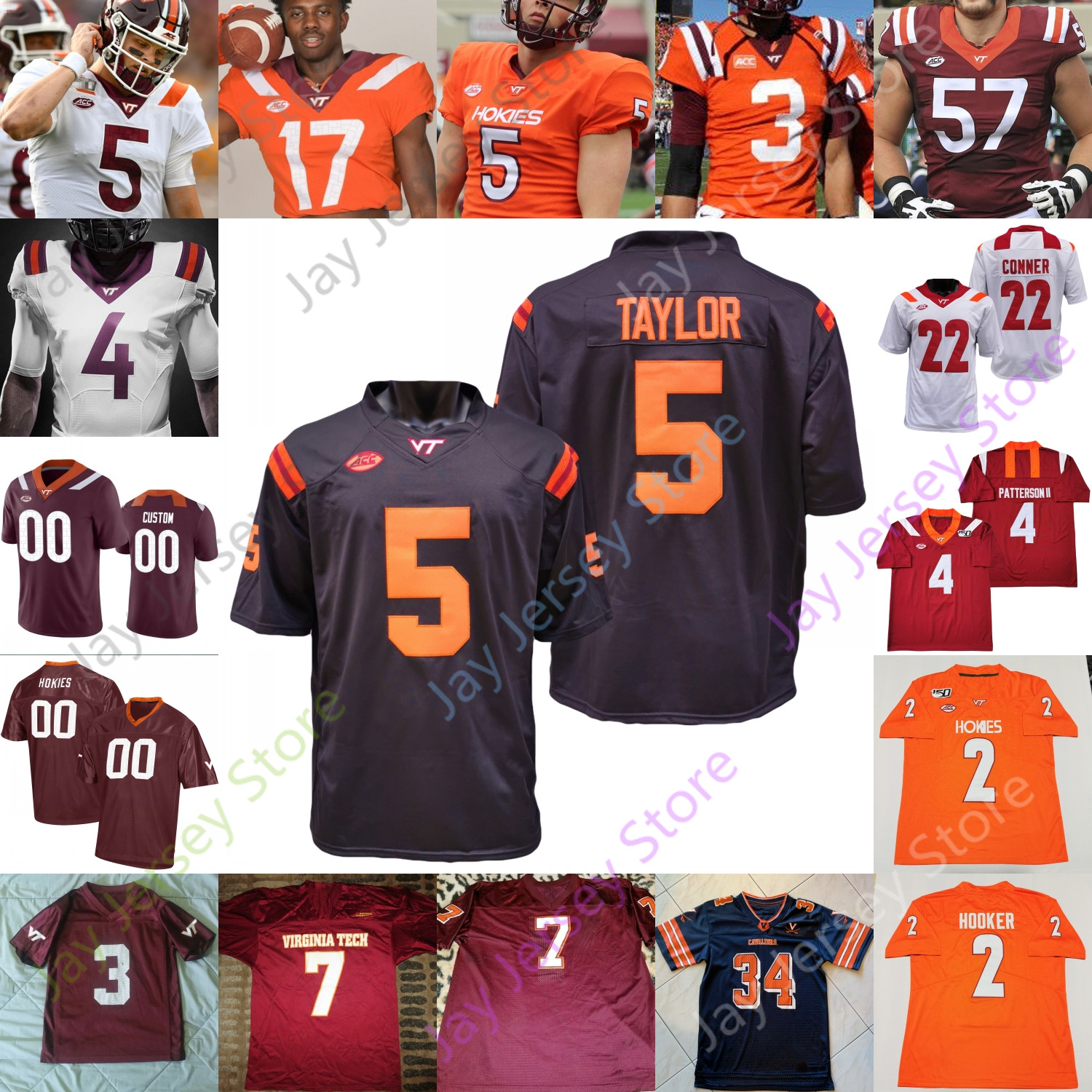 Virginia Tech Hokies Football Jersey NCAA College Ryan Willis Deshawn McClease Chamarri Conner Hazelton Ashby Belmar Hewitt Pollard King, White
Virginia Tech Hokies Football Jersey NCAA College Ryan Willis Deshawn McClease Chamarri Conner Hazelton Ashby Belmar Hewitt Pollard King, White