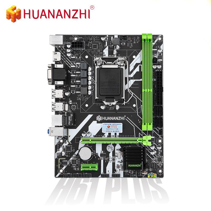 

HUANANZHI H61 PLUS Motherboard M-ATX For Intel LGA 1155 Support i3 DDR3 1333/1600MHz 16GB SATA2.0 USB2.0 VGA