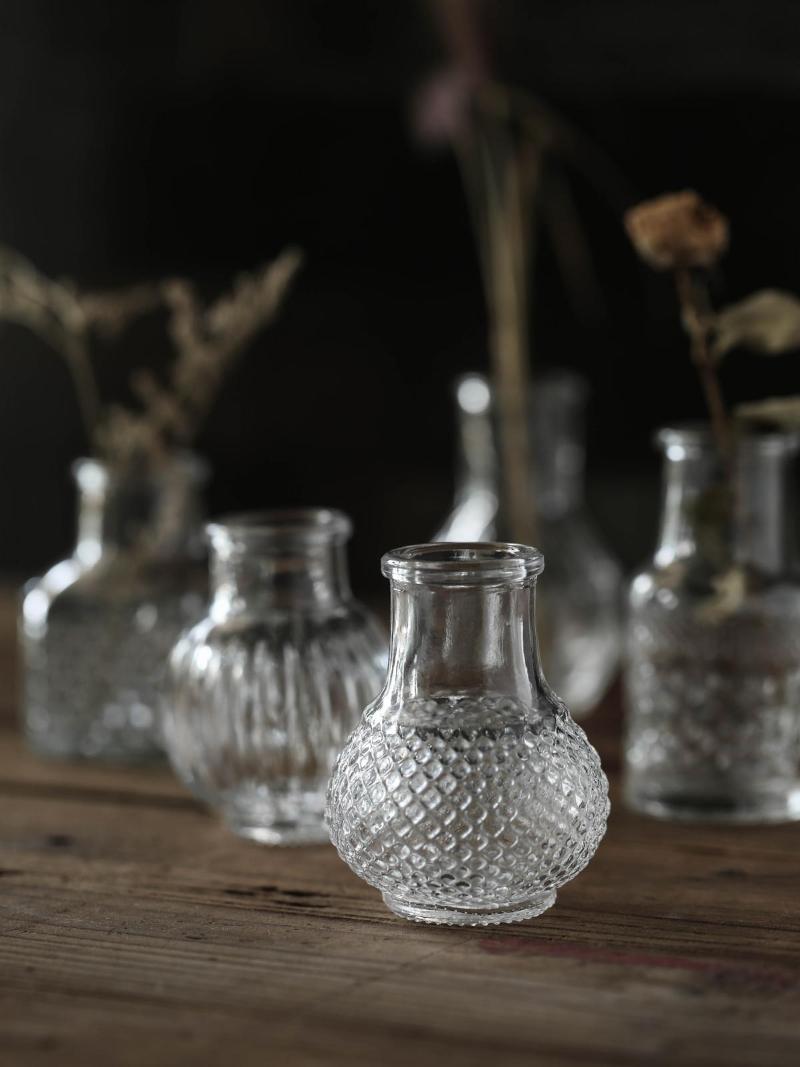 Mini Glass Vase Retro Transparent Desktop Decoration Ornaments Flower Arrangement Vase Still Life Photography Props
Mini Glass Vase Retro Transparent Desktop Decoration Ornaments Flower Arrangement Vase Still Life Photography Props