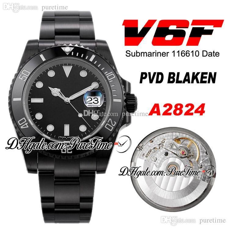 2020 New V6F PVD BLAKEN ETA A2824 Automatic Mens Watch All Black Ceramic 904L Steel Case And Bracelet Date Best Edition PTRX Puretime, Accessories
2020 New V6F PVD BLAKEN ETA A2824 Automatic Mens Watch All Black Ceramic 904L Steel Case And Bracelet Date Best Edition PTRX Puretime, Accessories