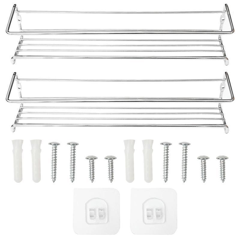 2pcs Stainless Steel Storage Rack Wall-Mounted Spice Holderorganizer Kitchen Storage Rack Condiment Spice Jars Shelf (Silver)1
2pcs Stainless Steel Storage Rack Wall-Mounted Spice Holderorganizer Kitchen Storage Rack Condiment Spice Jars Shelf (Silver)1
