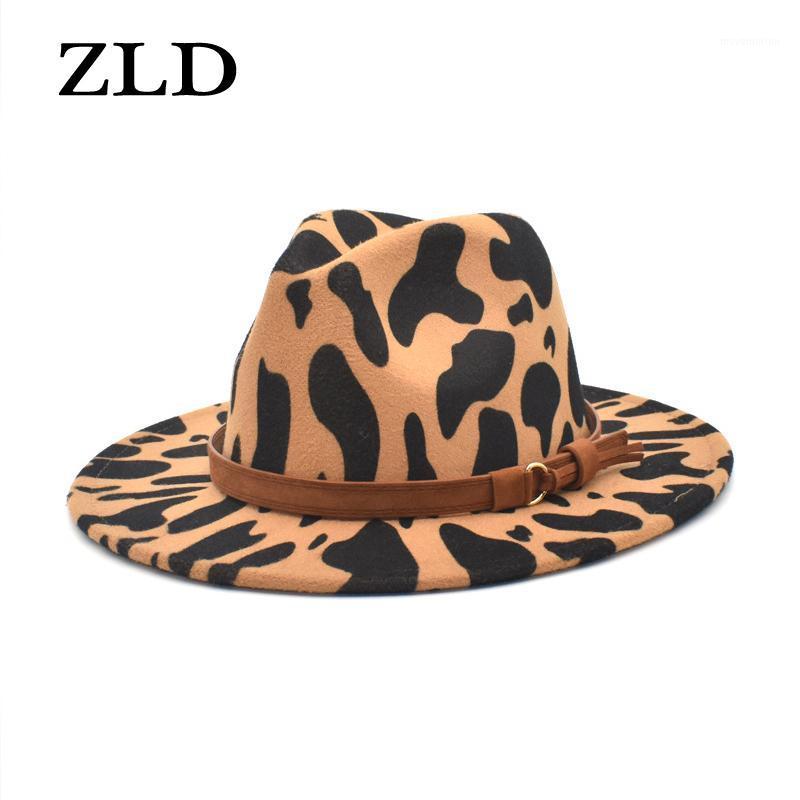 ZLD fashion women Fedoras hat new winter hats cow pattern felt cap vintage ladies Jazz caps travel all-match men cowboy hat1
ZLD fashion women Fedoras hat new winter hats cow pattern felt cap vintage ladies Jazz caps travel all-match men cowboy hat1