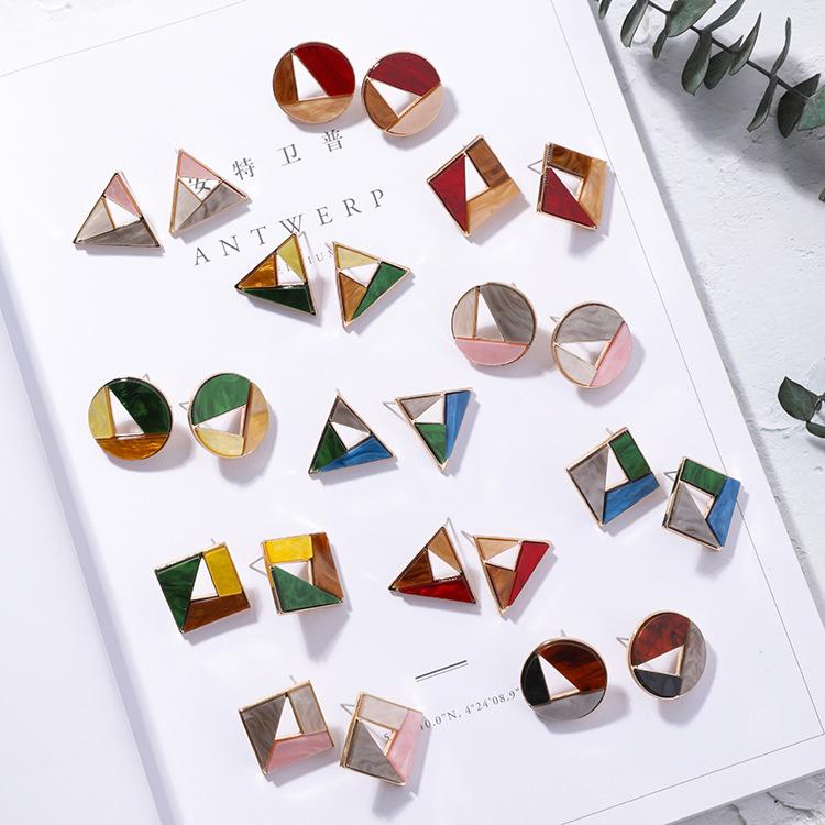 Stud 2021 Design Fashion Jewelry Personality Geometric Hollowed-out Colorful Acrylic Stitching Earrings For Woman
Stud 2021 Design Fashion Jewelry Personality Geometric Hollowed-out Colorful Acrylic Stitching Earrings For Woman