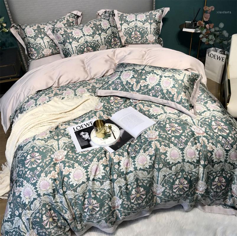 European retro traditional flower bird bedding set, queen king rustic double home textile bed sheet pillow case quilt cover1, Picture color
European retro traditional flower bird bedding set, queen king rustic double home textile bed sheet pillow case quilt cover1, Picture color