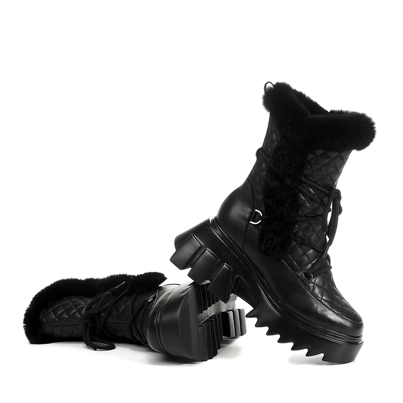 Russian winter ankle Cow + Fur of rabbit stuffed leather plaid diamond boots 111C, Black-winter
Russian winter ankle Cow + Fur of rabbit stuffed leather plaid diamond boots 111C, Black-winter