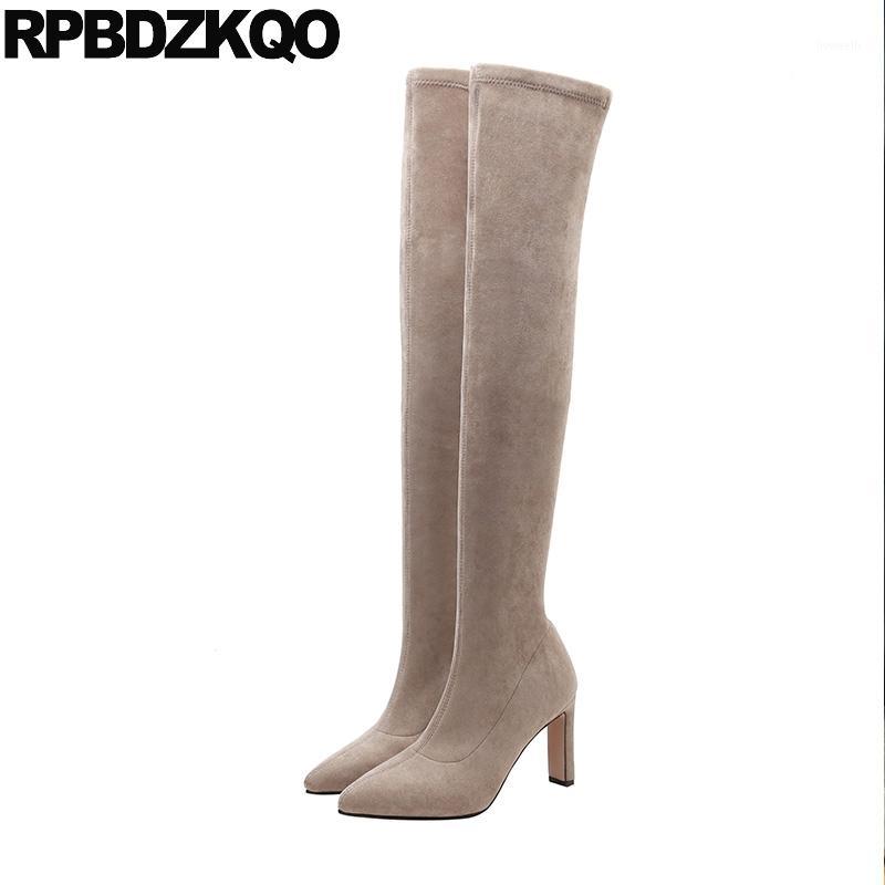 block high heel slip on chunky over the knee 2020 thick long winter fashion pointed toe suede slim thigh women boots tall shoes1, Black
block high heel slip on chunky over the knee 2020 thick long winter fashion pointed toe suede slim thigh women boots tall shoes1, Black