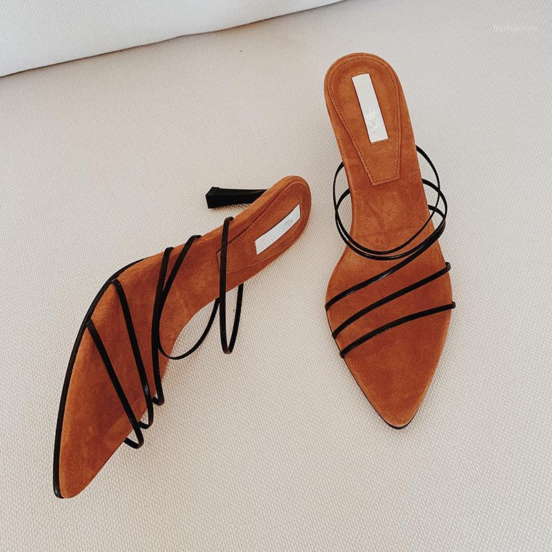 Handmade Women Pointed Toe Sandals Summer Ribbon Design Slippers High Heels Prom Party Pumps Ladies Slides Zapatillas Femmes1, White ribbon 
Handmade Women Pointed Toe Sandals Summer Ribbon Design Slippers High Heels Prom Party Pumps Ladies Slides Zapatillas Femmes1, White ribbon