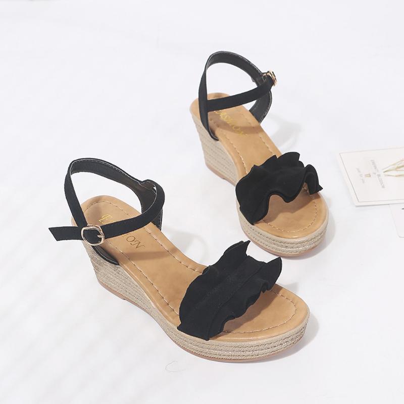 Sexy Sandals Pumps Shoes Fashion Women Wedge Heels Ruffle Peep Toe Buckle Strap Footwear Female Summer Beach Shoes Gladiator
Sexy Sandals Pumps Shoes Fashion Women Wedge Heels Ruffle Peep Toe Buckle Strap Footwear Female Summer Beach Shoes Gladiator