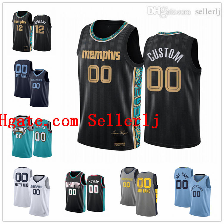 Custom VancouverMemphisGrizzliesJa 12 Morant Jaren 13 Jackson Jr. Brandon 15 Clarke Grayson 3 Allen City Basketball Jerseys