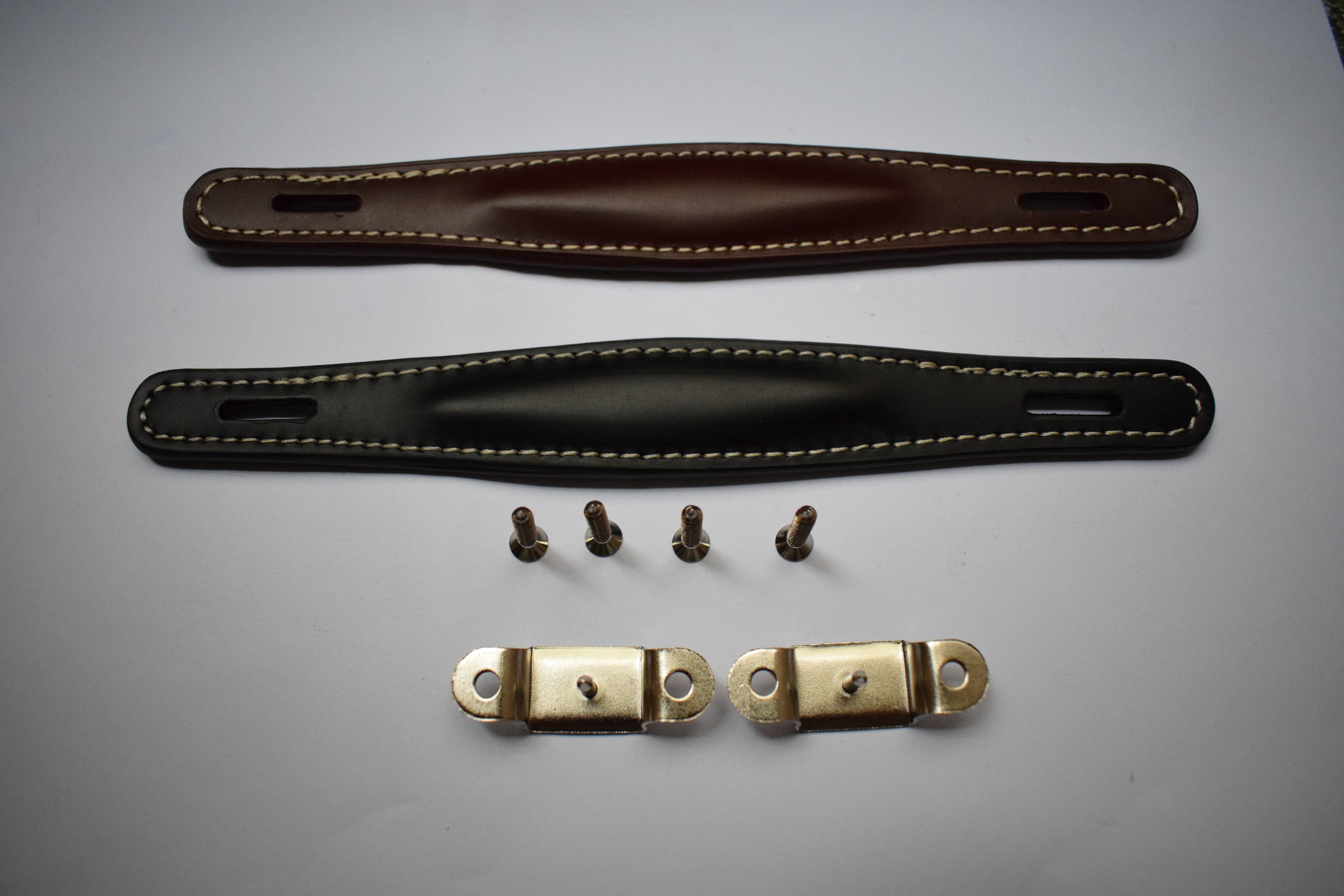 Vintage Style Guitar AMP Amplifier Leather Cabinet Handle for Guitar AMPS raised type
Vintage Style Guitar AMP Amplifier Leather Cabinet Handle for Guitar AMPS raised type
