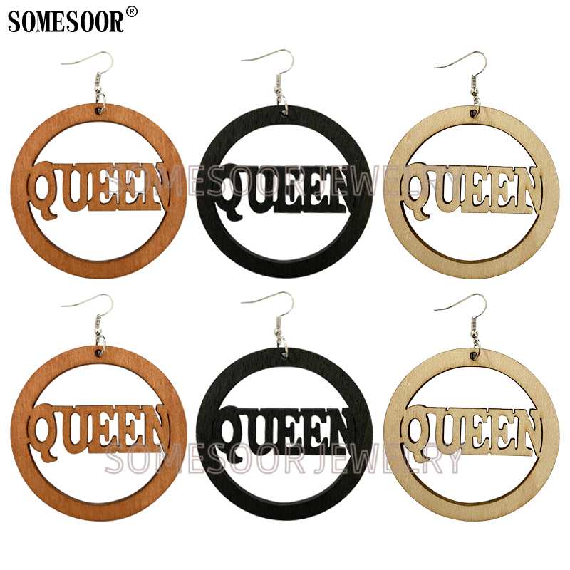 SOMESOOR 2020 Original New Pattern Laser Cutting Hollow Words QUEEN 3 Color available Round Drop African Earrings For Women
SOMESOOR 2020 Original New Pattern Laser Cutting Hollow Words QUEEN 3 Color available Round Drop African Earrings For Women