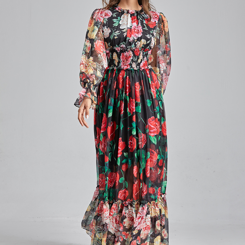 2021 Spring New Retro Printing Party Trumpet Fine Tuning Long Chiffon Dress High Quality Women's Clothes Ossd, Multiple
2021 Spring New Retro Printing Party Trumpet Fine Tuning Long Chiffon Dress High Quality Women's Clothes Ossd, Multiple