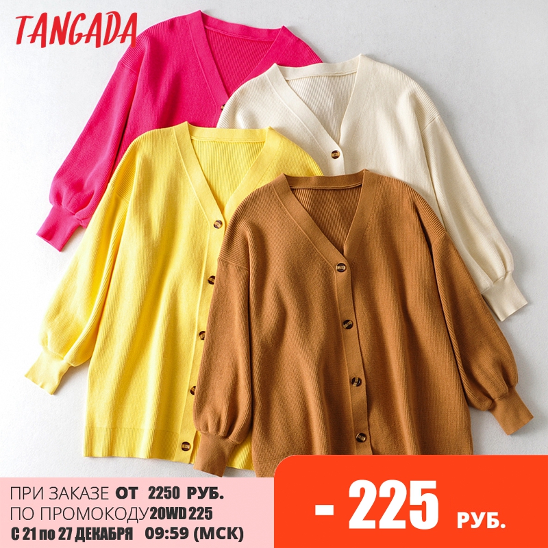 Tangada Women Oversized Thi Loose Knitted Cardigan Sweater Vintage Long Sleeve Button-up Female Outerwear Chic Tops AI01, Green
Tangada Women Oversized Thi Loose Knitted Cardigan Sweater Vintage Long Sleeve Button-up Female Outerwear Chic Tops AI01, Green
