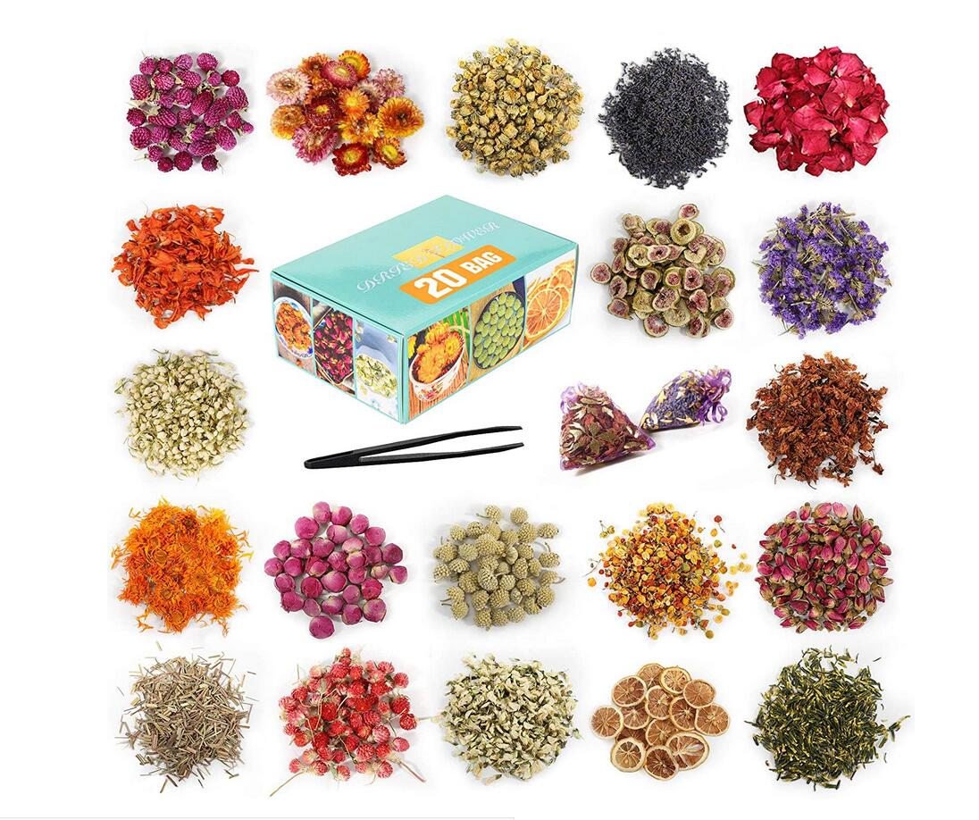 20 Bag Dried Flowers Natural Dried Flower Herbs Kit for Bath, Soap Making, Candle Making - Include Rose Petals,Rosebuds,Lilium,Jasmine...
20 Bag Dried Flowers Natural Dried Flower Herbs Kit for Bath, Soap Making, Candle Making - Include Rose Petals,Rosebuds,Lilium,Jasmine...