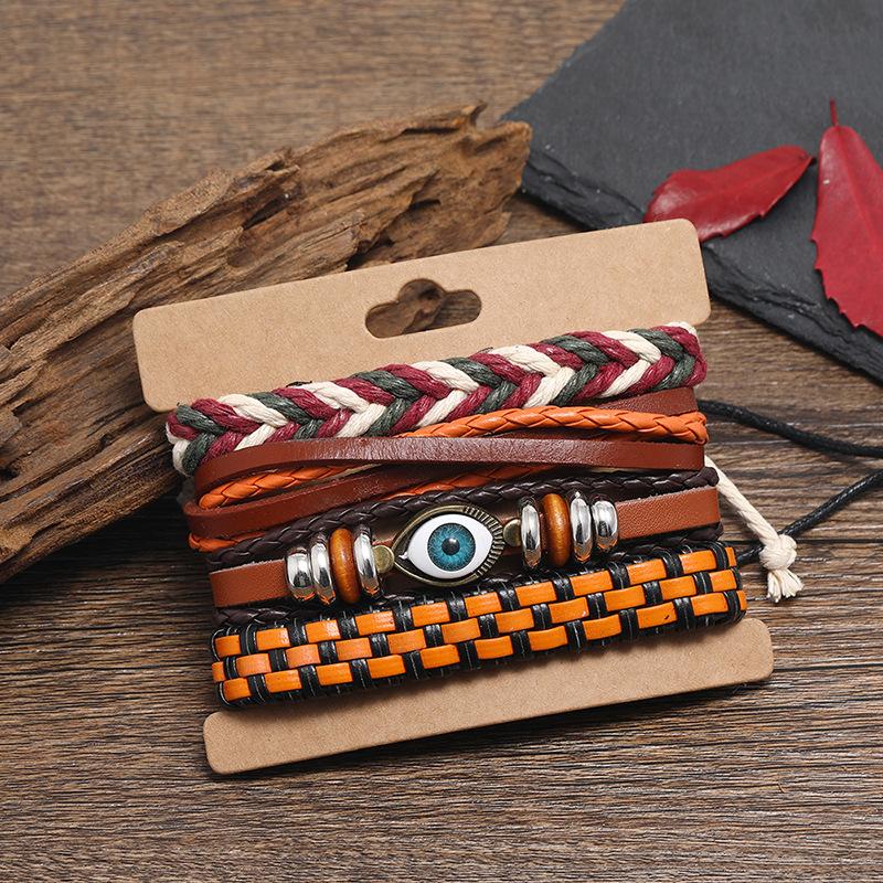 Charm Bracelets Rose Sisi European And American HIPHOP Leather Bracelet For Men Woven Four-piece Set Adjustable Beaded Letter Hand Rope Hip
Charm Bracelets Rose Sisi European And American HIPHOP Leather Bracelet For Men Woven Four-piece Set Adjustable Beaded Letter Hand Rope Hip