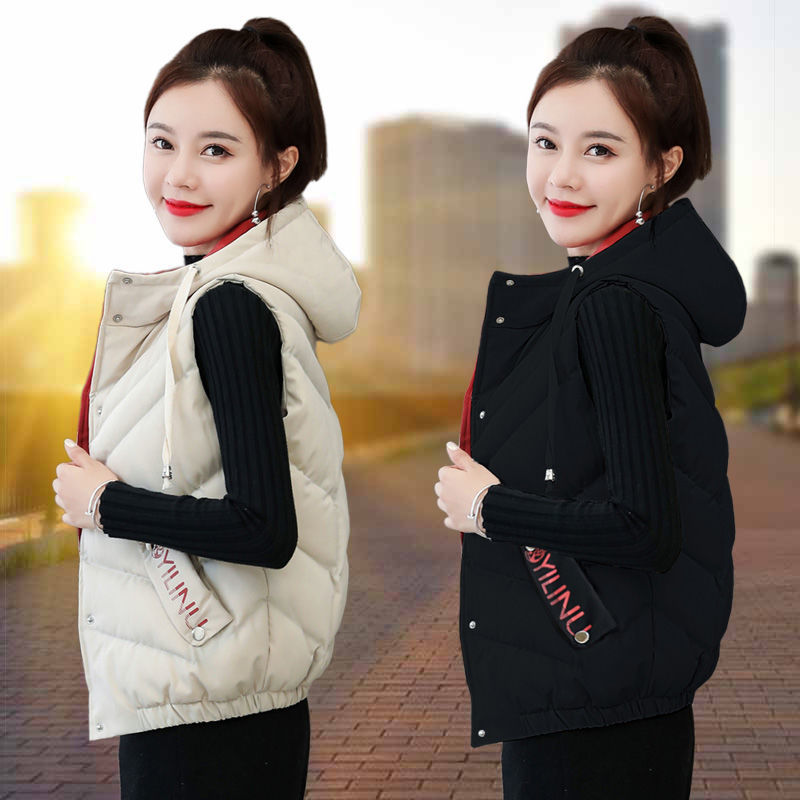 New 2020 Winter with hoodies ladies short-fashion vests Women' clothing outerwear black
New 2020 Winter with hoodies ladies short-fashion vests Women' clothing outerwear black