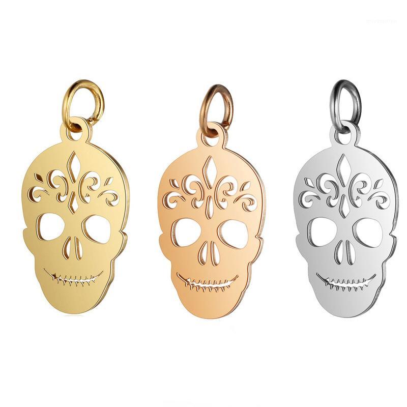 Rose Gold 5pcs/lot Stainless Steel Skull Pendant Charms with Hook for DIY Necklace Findings Crafts Halloween Jewelry Making1
Rose Gold 5pcs/lot Stainless Steel Skull Pendant Charms with Hook for DIY Necklace Findings Crafts Halloween Jewelry Making1