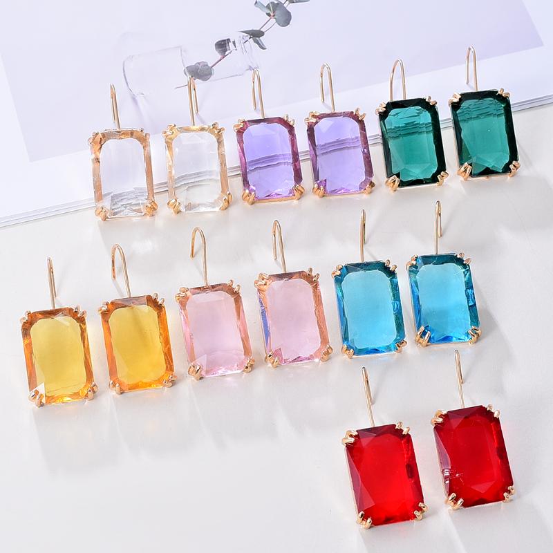 Ztech Transparent Pendant Hanging Earring For Women Bohemia Trendy Geometric Square Glass Drop Dangle Earrings Wedding Jewelry
Ztech Transparent Pendant Hanging Earring For Women Bohemia Trendy Geometric Square Glass Drop Dangle Earrings Wedding Jewelry