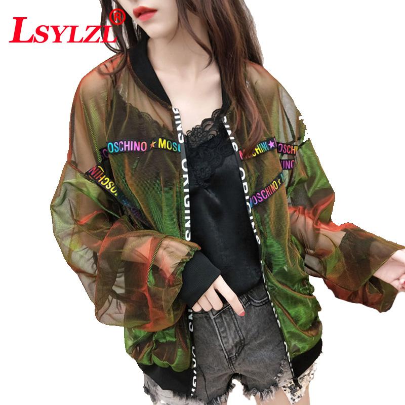 2020 Girls Spring Fashion Streetwear Mesh Bomber Jacket Women Baseball Jacket Summer Sun-protective Wear B404, Green
2020 Girls Spring Fashion Streetwear Mesh Bomber Jacket Women Baseball Jacket Summer Sun-protective Wear B404, Green