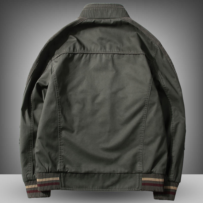 High Quality Jacket Men'S 96% Cotton Spring Autumn Loose Large Size Jacket Middle Aged Men'S Casual Wear Winter Clothes 201218