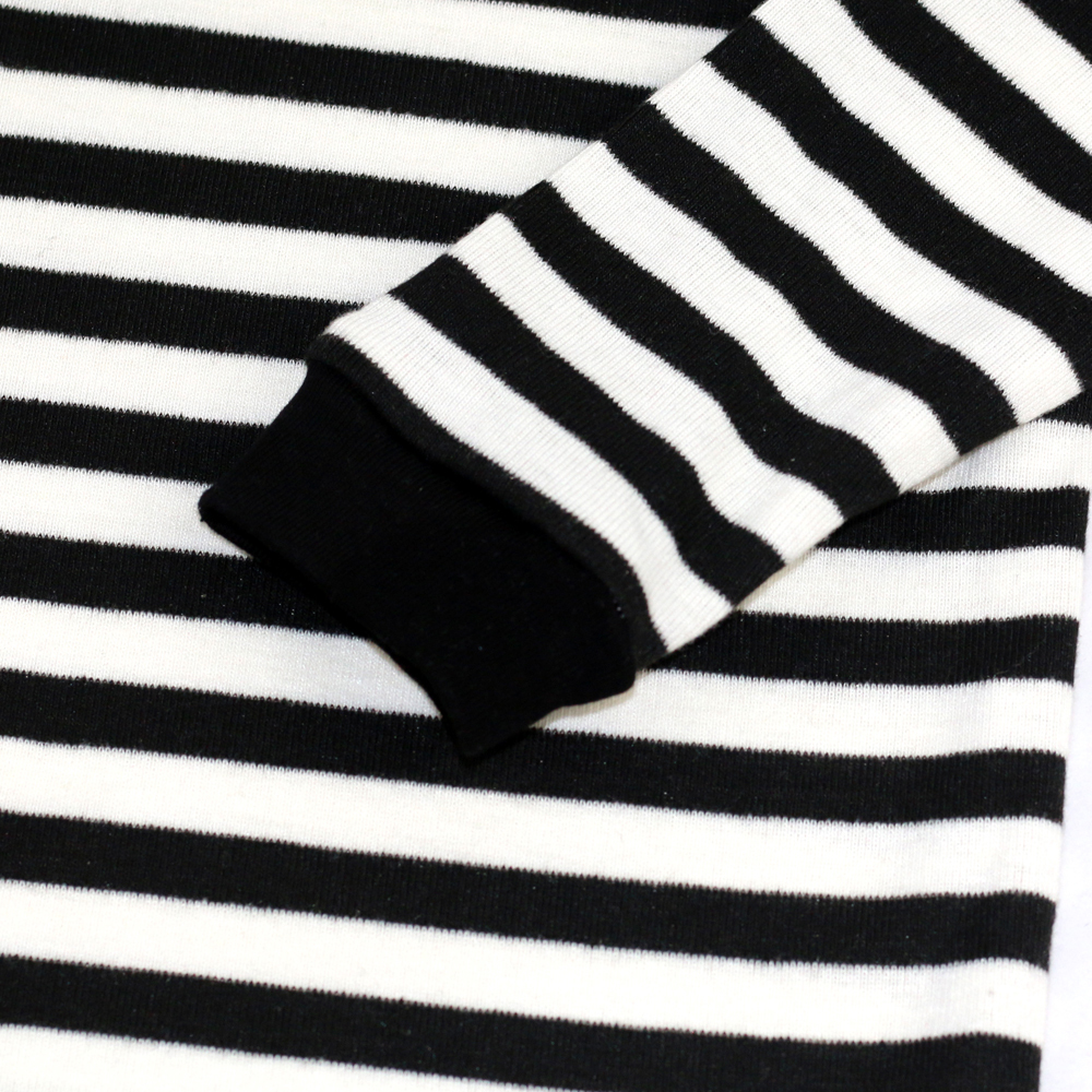Black White Cotton Full Sleeve Striped Pajamas Sets Boys Christmas Pajama Sets Children Sleepwear Baby Nightwear Kids Homewear LJ201216