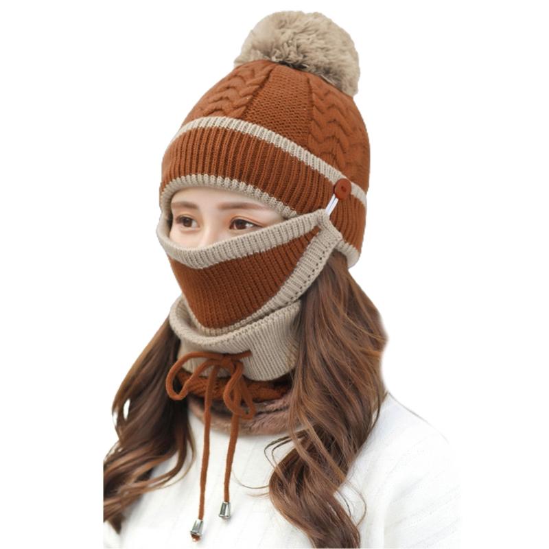 Women Winter 3 In 1 Plush Lined Knit Pompom Beanie Hat Scarf Face Cover Mask Set M2EB
Women Winter 3 In 1 Plush Lined Knit Pompom Beanie Hat Scarf Face Cover Mask Set M2EB