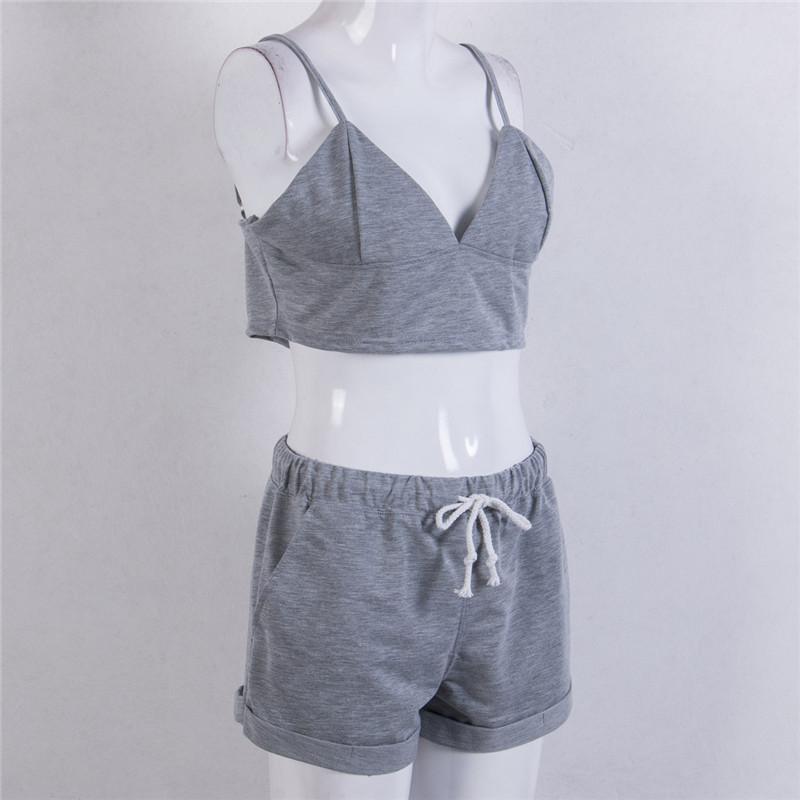 2020 Two Pieces Set Sling Crop Tops Women Bra Vest Solid Gray Shorts 2 Pcs Tracksuits Women Yoga Set Dancing Outfits Sport Suits, As pic
2020 Two Pieces Set Sling Crop Tops Women Bra Vest Solid Gray Shorts 2 Pcs Tracksuits Women Yoga Set Dancing Outfits Sport Suits, As pic