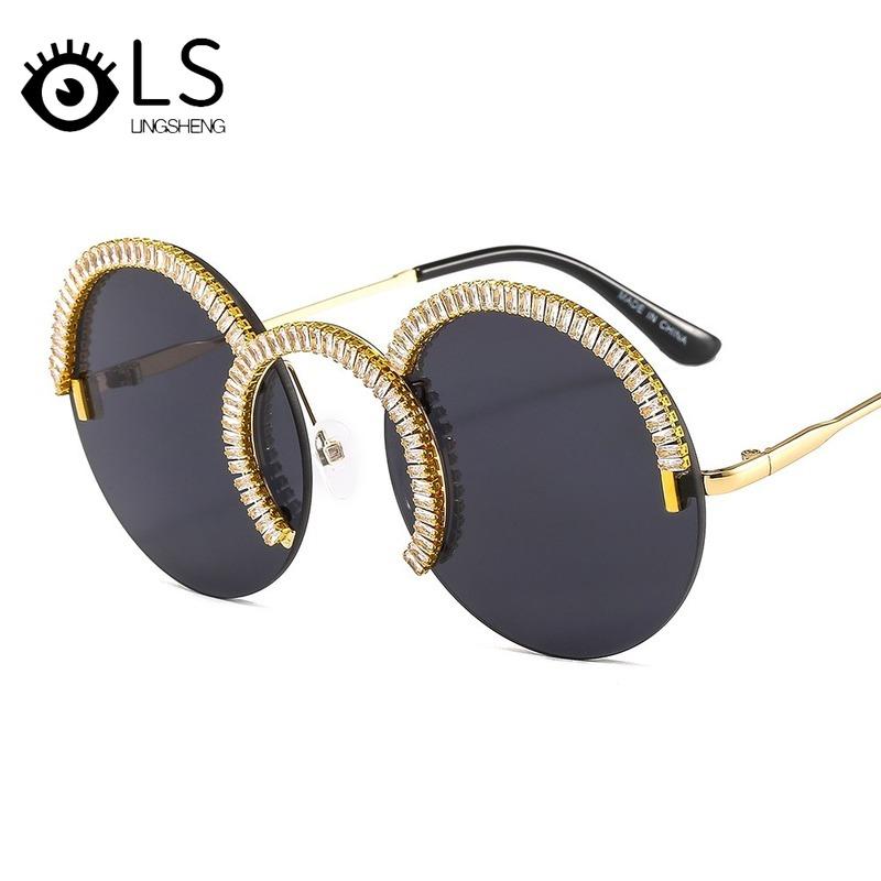 LS 2021 New Round Diamond Sunglasses Personalized Designer Shades For Women Fashion Nose Ring Trend Sunglasses YJ046
LS 2021 New Round Diamond Sunglasses Personalized Designer Shades For Women Fashion Nose Ring Trend Sunglasses YJ046
