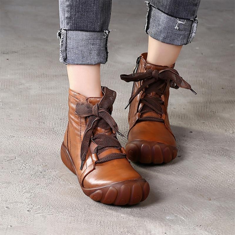 Full Grain Genuine Natural Leather Boots Footwear Brown Handmade Retro The Sole Inside Sewing Winter Shoes For Women 2020, Black
Full Grain Genuine Natural Leather Boots Footwear Brown Handmade Retro The Sole Inside Sewing Winter Shoes For Women 2020, Black