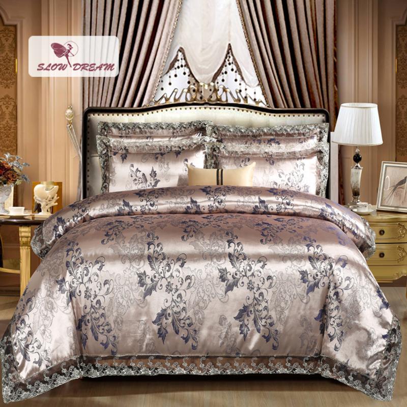 SlowDream Bedding Set Jacquard 100% Cotton Fitted Sheet Elastic Band Corner Bed Linen Set Adult Double Lace Decor Bedspread, 007
SlowDream Bedding Set Jacquard 100% Cotton Fitted Sheet Elastic Band Corner Bed Linen Set Adult Double Lace Decor Bedspread, 007