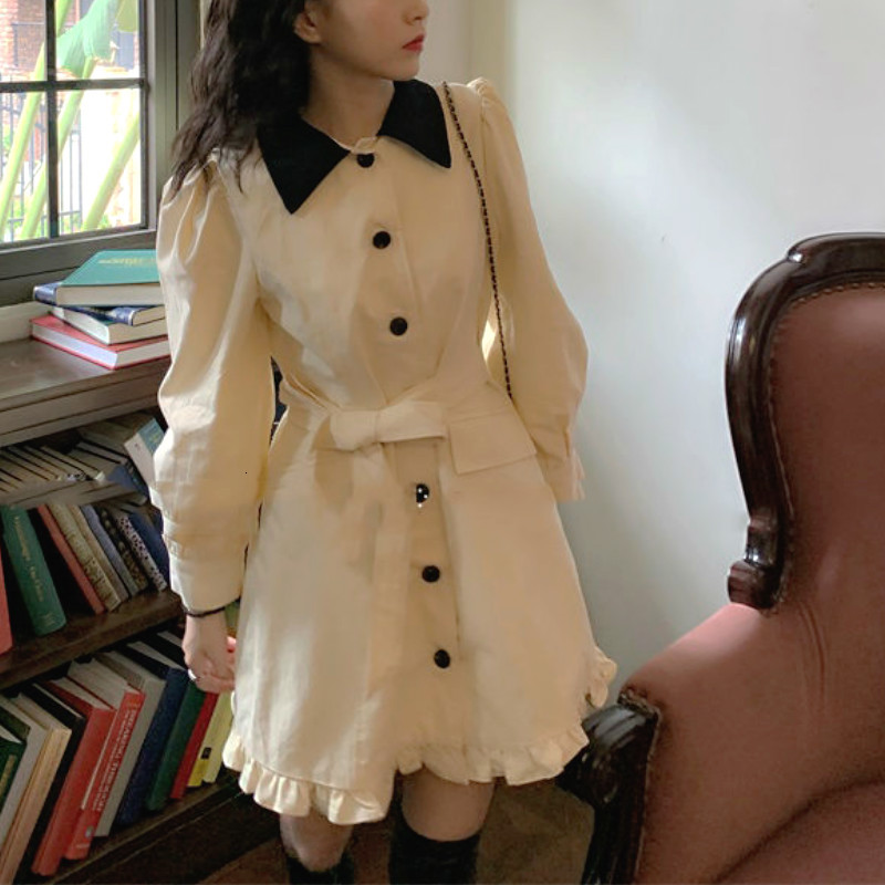2021 New Vintage Elegant Autumn Patchwork Button Sweet Mini Office Lady Casual Kawaii Korean One-piece Women Untu, Beige
2021 New Vintage Elegant Autumn Patchwork Button Sweet Mini Office Lady Casual Kawaii Korean One-piece Women Untu, Beige
