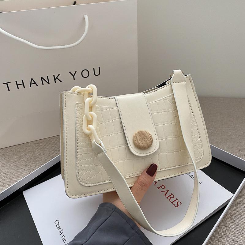 2020 Crocodile Pattern Baguette Handbag for Women Candy Color Chain Ladies Small Shoulder Bags Fashion Design Leather Armpit Bag, Black
2020 Crocodile Pattern Baguette Handbag for Women Candy Color Chain Ladies Small Shoulder Bags Fashion Design Leather Armpit Bag, Black