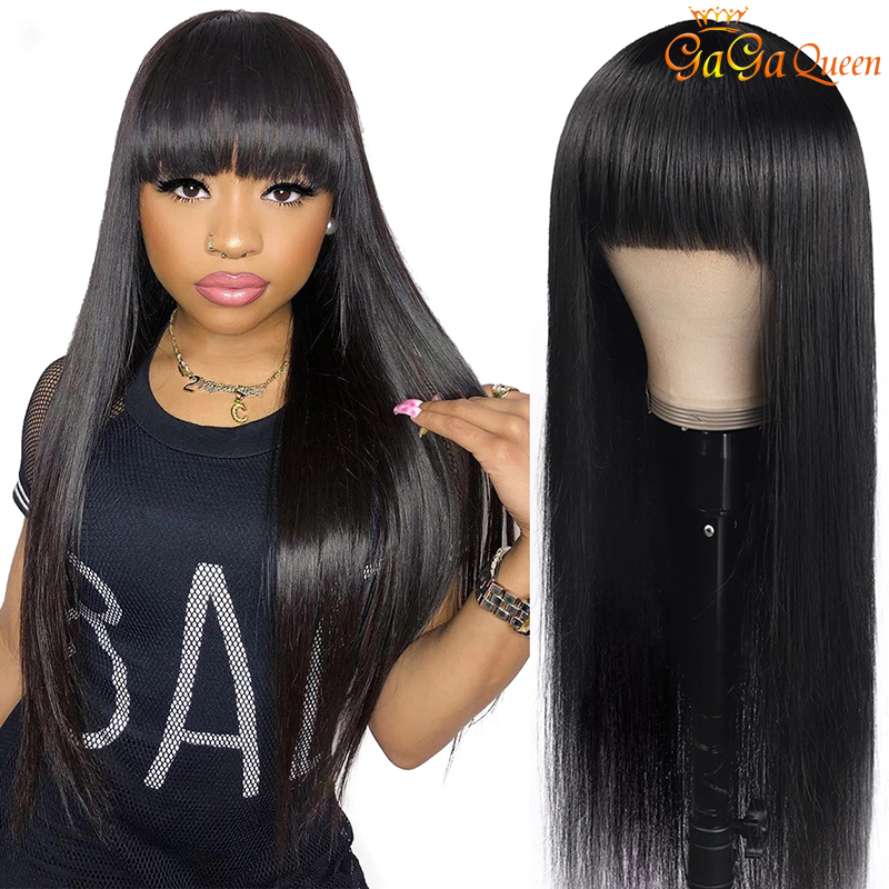 Peruvian Straight Human Hair Wigs With Bangs Full Machine Made Wigs Peruvian Remy Hair Wig Nature Color, Black;brown
Peruvian Straight Human Hair Wigs With Bangs Full Machine Made Wigs Peruvian Remy Hair Wig Nature Color, Black;brown