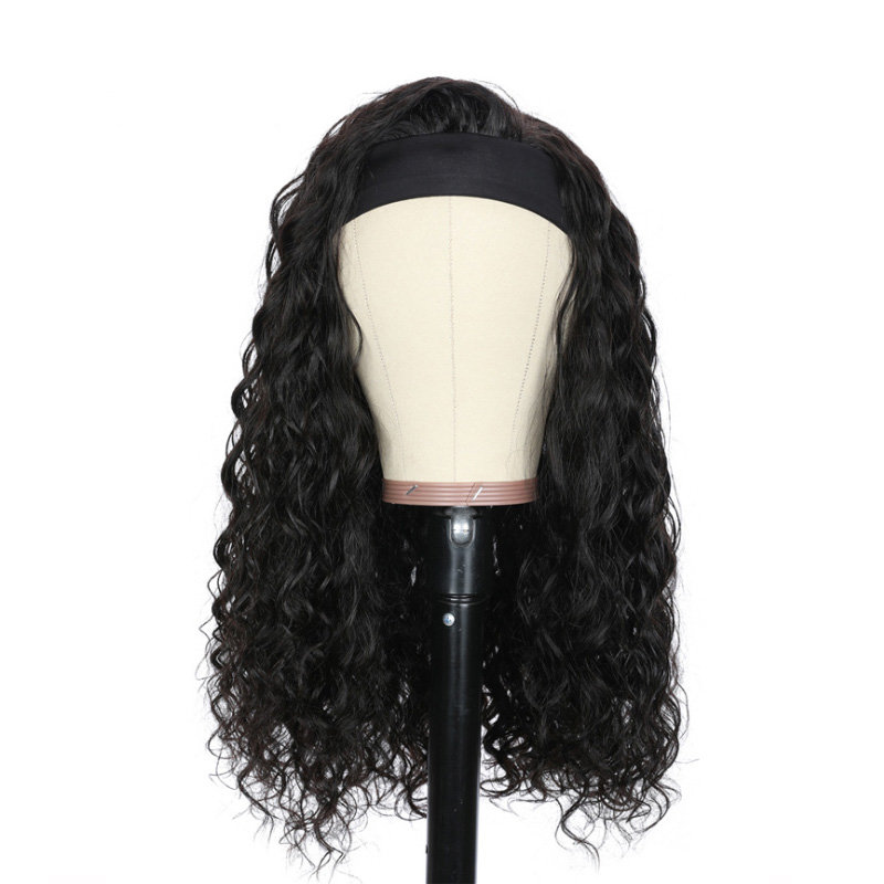 Brazilian Bangs Full-machanism Wigs Deep Wave 10-32" Wig Capless 100% Virgin Human Hair Water Wave Kinky Curly Kinky Straight Yaki
