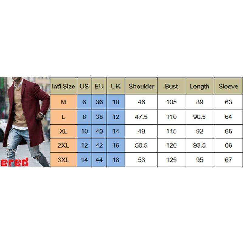 Imcute New Arrival Fashion Men039s Trench Coat Warm Thicken Jacket Woolen Peacoat Long Overcoat Tops Winter13503802