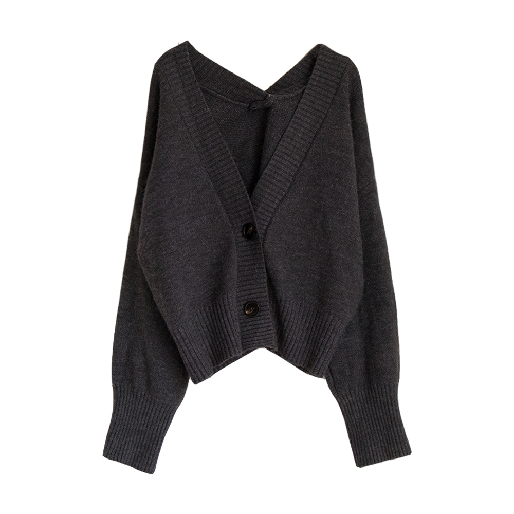 Werynica Women Cardigans Sweater V neck Solid Loose Knitwear Korean Casual Knit Cardigan Outwear Winter Autumn Jacket Coat 201223