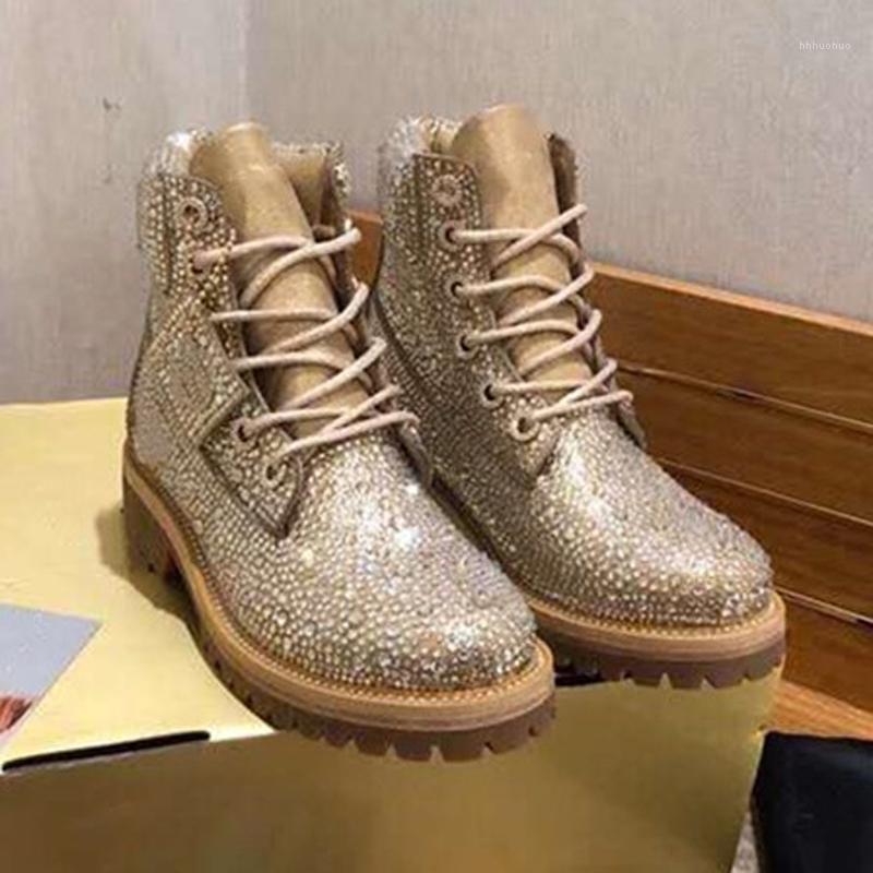 Glitter Leather Ankle Boots Women High Quality Crystal Design Shoes Woman Lace Up Genuine Leather Brand Boots New 2021 Fashion1, As shown 
Glitter Leather Ankle Boots Women High Quality Crystal Design Shoes Woman Lace Up Genuine Leather Brand Boots New 2021 Fashion1, As shown