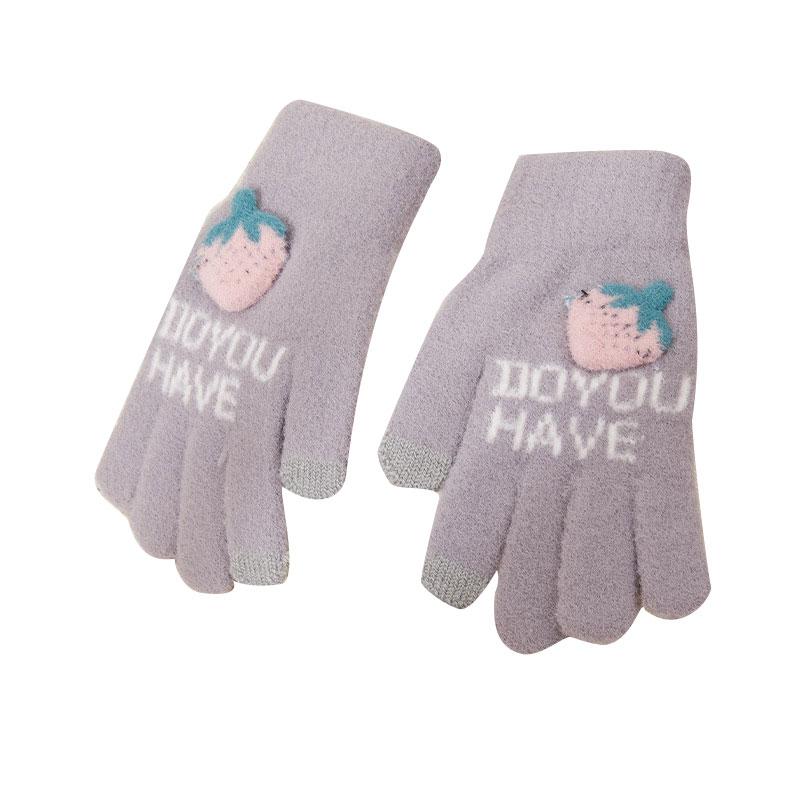 Full Finger Gloves Touch Screen Knitted Gloves Cute Strawberry Pattern Outdoor Cycling Riding Faux Cashmere
Full Finger Gloves Touch Screen Knitted Gloves Cute Strawberry Pattern Outdoor Cycling Riding Faux Cashmere